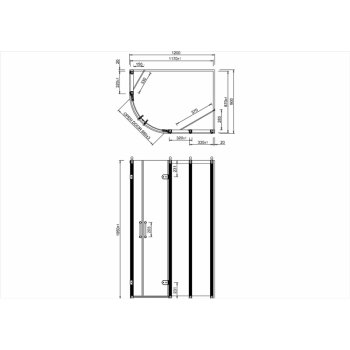 Душевая стенка Burlington C16 хром