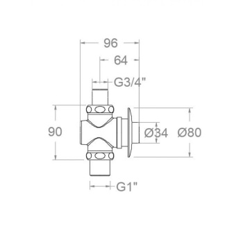 Кран встраиваемый Ramonsoler Solestop порционный 745703