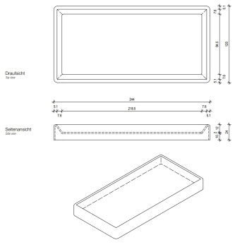 Бокс универсальный Decor Walther DW 345 25x12x2 хром 817900