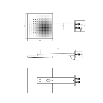 Душевая лейка потолочная Almar Emotion Velvet Monojet 300х300 (без держателя, белый матовый E044278.MW