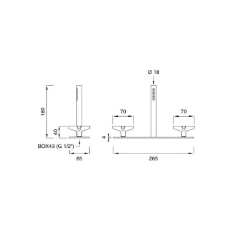 Смеситель для ванны CЕА Design Cross CRX 61 S сталь