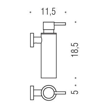 Дозатор для жидкого мыла подвесной Colombo Plus W4981.NM чёрный матовый