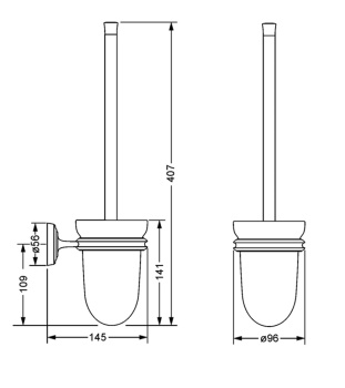 Ершик туалетный Jorger Belledor 631.00.000.000 chrome