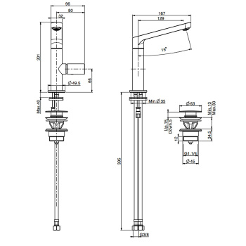 Смеситель для раковины Fima Carlo Frattini Nomos Go F4161CR.1 хром