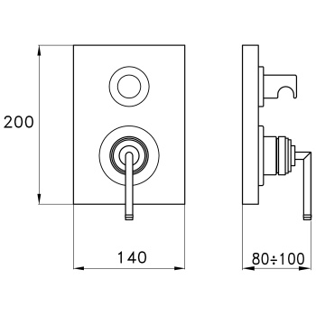 Встраиваемый смеситель для ванны Stella Titian 3254TR P.V. с авт. переключателем, хром TT 01405 CR00