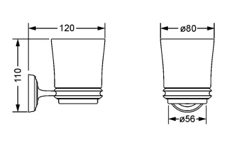 Стакан Jorger Belledor 631.00.036.000 chrome