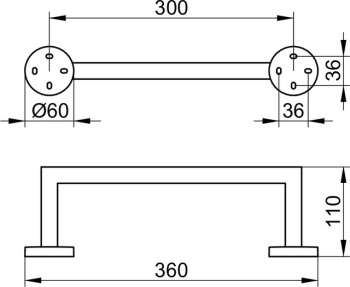 Полотенцедержатель Keuco Edition 90 19021010000 хром