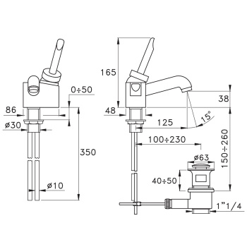 Смеситель для раковины Stella Box 3224 BX 00102 CR00 хром