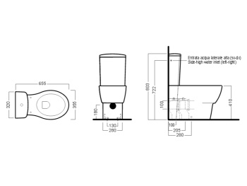 Чаша напольного унитаза Hatria Nido Y0TQ01