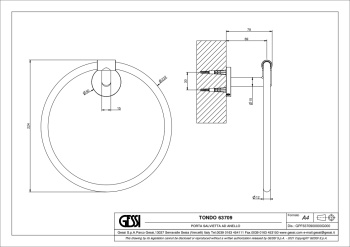 Полотенцедержатель Gessi Tondo 63709.299 Matte Black