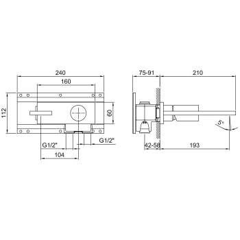 Смеситель для раковины Fantini Milano 31 93 E613B сталь
