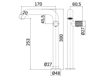 Смеситель для раковины Mamoli Tuttodunpezzo 471600000001 хром