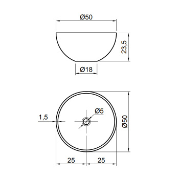 Раковина Antonio Lupi Urnamood 40х60, без отв., белый А0002423925