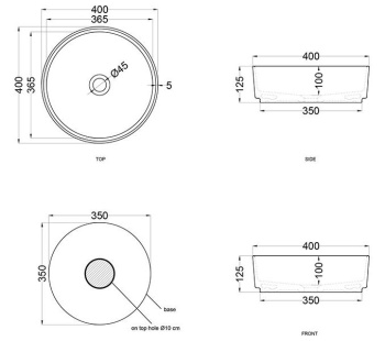 Раковина накладная Cielo Shui Comfort SHCOLAO40 TL 40 см белый