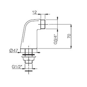 Комплект труб для установки смесителя на борт ванны Fima Carlo Frattini Wellness хром F2033CR