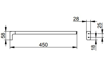 Полотенцедержатель Keuco Moll 12720210000 нержавеющая сталь finish