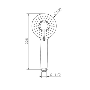 Лейка душевая ручная Cisal Shower с тремя типами струи, d 100 мм, хром DS01438021