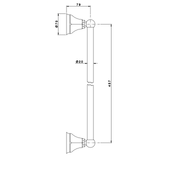 Полотенцедержатель Nicolazzi Teide 30 см, хром 1483CR05