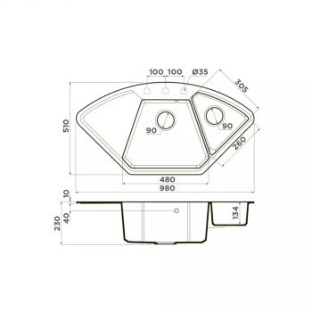 Мойка кухонная Omoikiri Yonaka-98-C-CA карамель 4993713