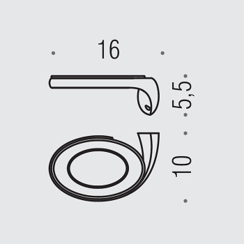 Мыльница подвесная Colombo Link SX, хром/матовое стекло B2401S.CR-VAN