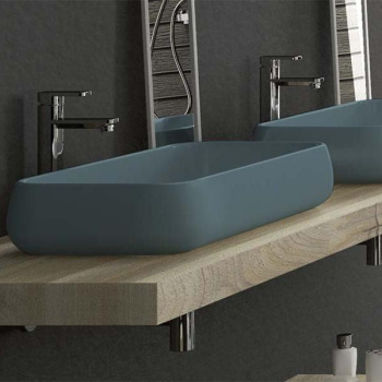 Раковина накладная Cielo Shui SHLAA80 PL 80 см голубой