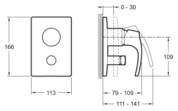 Смеситель для ванны с душем Jacob Delafon Symbol E98724