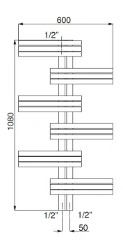 Водяные полотенцесушители Cordivari Babyla 3551730130011 - сталь нержавеющая полированная