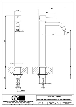 Смеситель для раковины Gessi Emporio Via Tortona 18604.299 черный