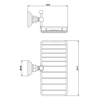 Полочка-решетка Nicolazzi  Полочка-решетка 1493BZ