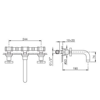 Смеситель для раковины Nicolazzi M.croce 2207CR27 хром