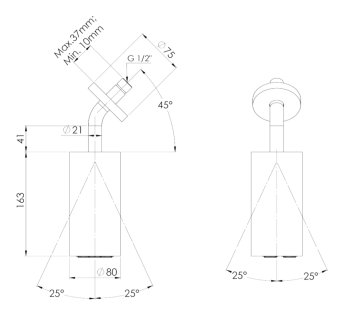Верхний душ Daniel Steel SSA578LP нержавеющая сталь