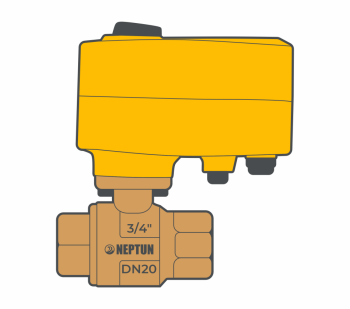 Бронзовый кран с электроприводом Neptun 220В 3/4 SE Bronze