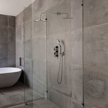 Смеситель для душа Ramonsoler Blautherm встраиваемый с тропическим и ручным душем 941502RP240