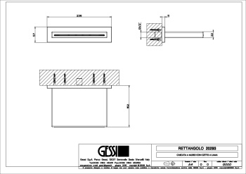 Излив Gessi Rettangolo 20293.707 Black Metal Brushed PVD