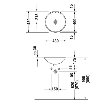 Раковина Duravit Architec 0468400000 - белый