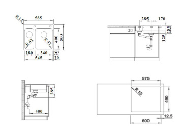 Кухонная мойка Blanco Solis 340/180-IF/A 526132