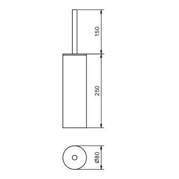 Ершик для унитаза Fantini Young напольный, Matt British Gold PVD 96 P6 7646