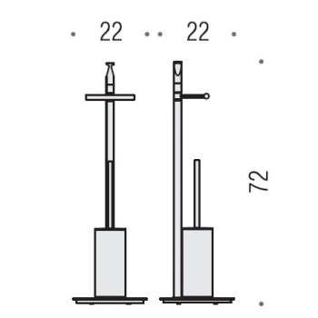 Стойка с аксессуарами Colombo Planets 72 хром B9807.CR