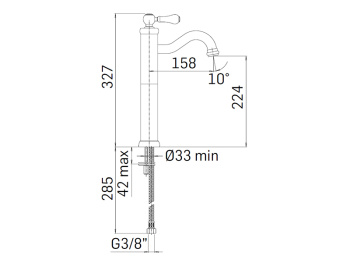 Смеситель для раковины Mamoli Country 42960000000K черный