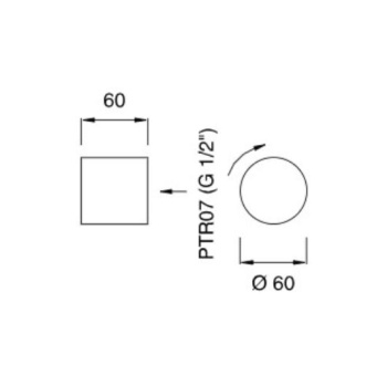 Вентиль запорный CEA Design Opus OPS 31 S для холодной воды сталь