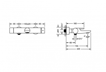 Смеситель для ванны Jorger Exal 632.20.510.065 platinum