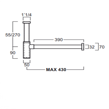 Сифон для раковины Simas SIF 270cr хром