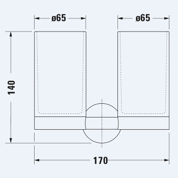 Duravit Starck T Два стакана для зубных щеток настенные, цвет: черный матовый