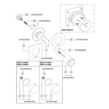 Запорный вентиль Keuco Ixmo 59541010001 хром