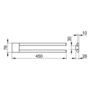 Полотенцедержатель Keuco Edition 400 11518030000 бронза шлифованная