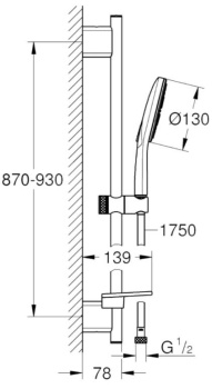 Душевой гарнитур Grohe RainShower SmartActive 26578000 хром