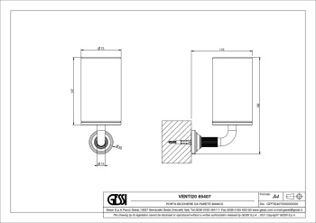 Стакан Gessi Venti20 65407.727 Brass Brushed PVD