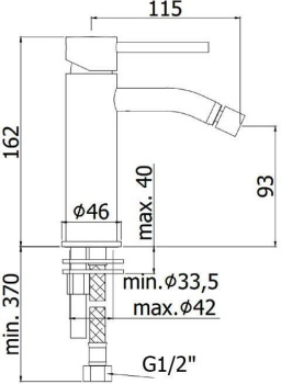 Смеситель для биде Paffoni Light LIG131HG