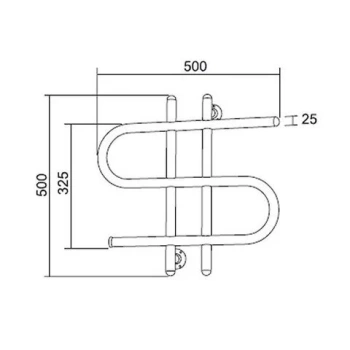 Полотенцесушитель электрический Margaroli Acrobaleno 612CRC 50x50 левый хром