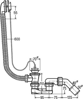 Слив-перелив Viega 311537 белый